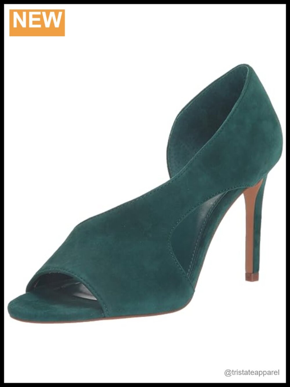 Suede Heeled Slide Sandal Stiletto Ankle Strap Formal Open Toe